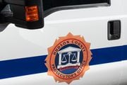 Hudson County Prosecutor's Office (HCPO) seal on one of their vehicles, Tuesday, March 8, 2022. (Reena Rose Sibayan | The Jersey Journal)
