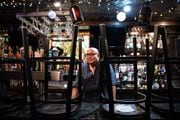 Stephen McIntyre, owner of Iron Monkey bar and restaurant in Jersey City which is closing on Dec. 31, 2023, after nearly 30 years in business. (Reena Rose Sibayan | The Jersey Journal)